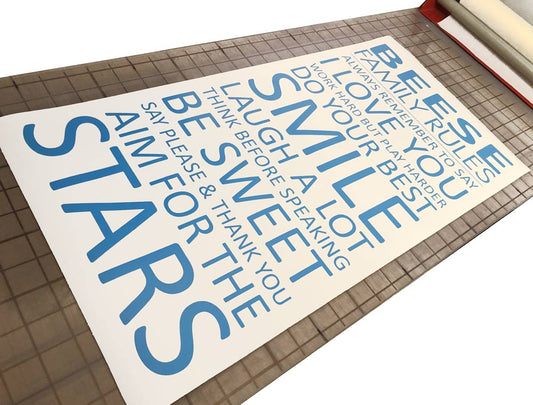 Family Rules Wall Art Sticker – Inspirational Wall Decor for the Home