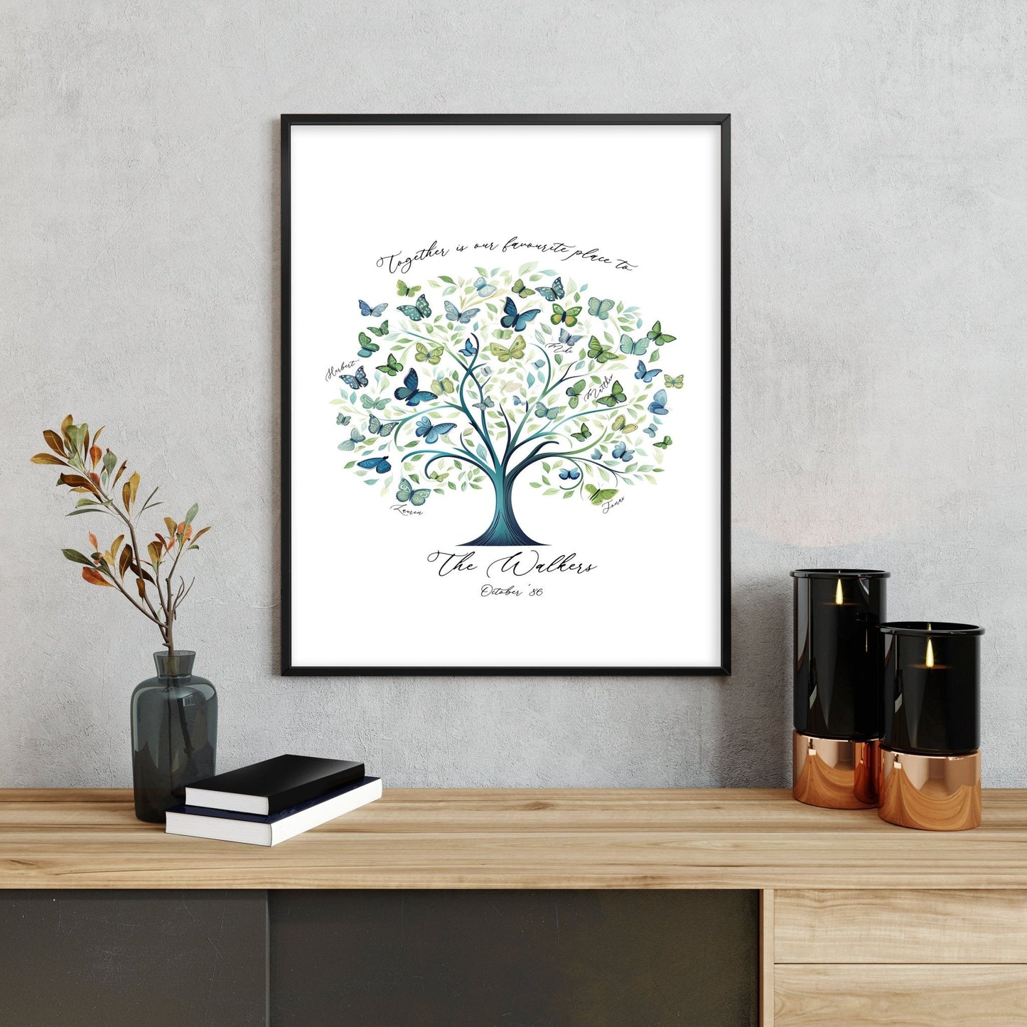 Family Tree Print | Set of 1 Botanical Wall art Prints
