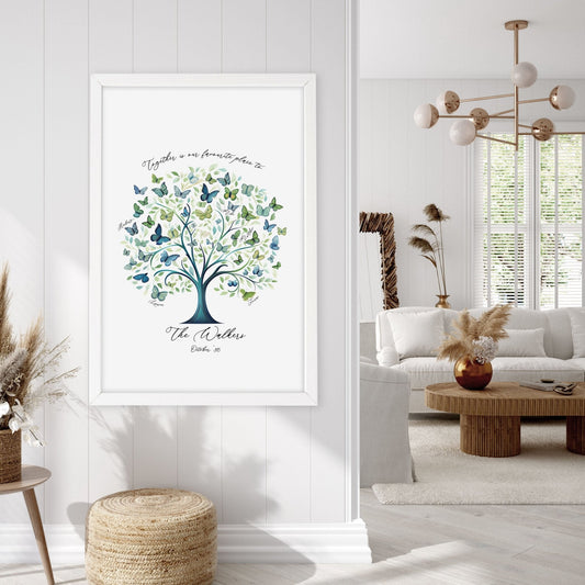 Family Tree Print | Set of 1 Botanical Wall art Prints