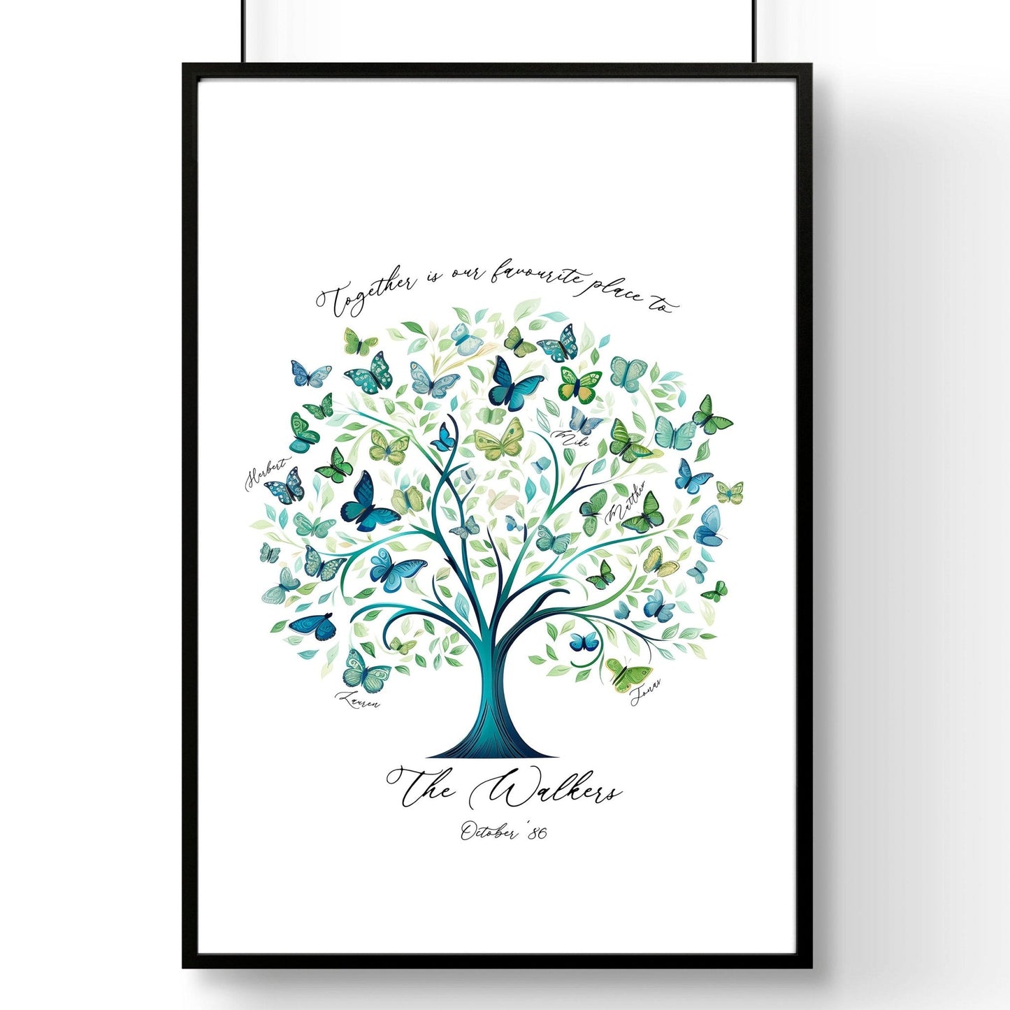 Family Tree Print | Set of 1 Botanical Wall art Prints