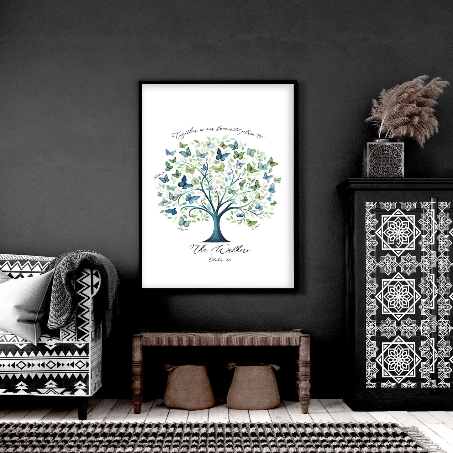 Family Tree Print | Set of 1 Botanical Wall art Prints