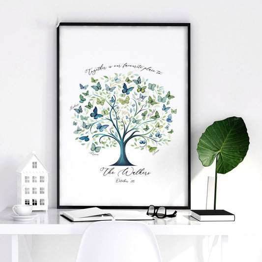 Family Tree Print | Set of 1 Botanical Wall art Prints