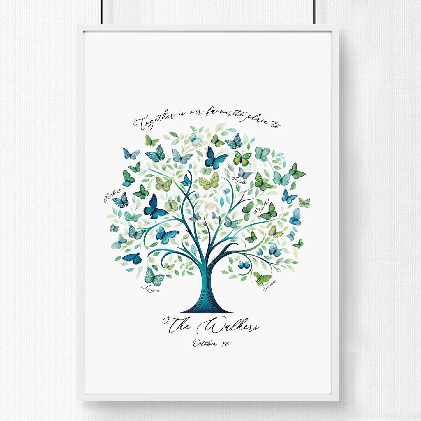Family Tree Print | Set of 1 Botanical Wall art Prints