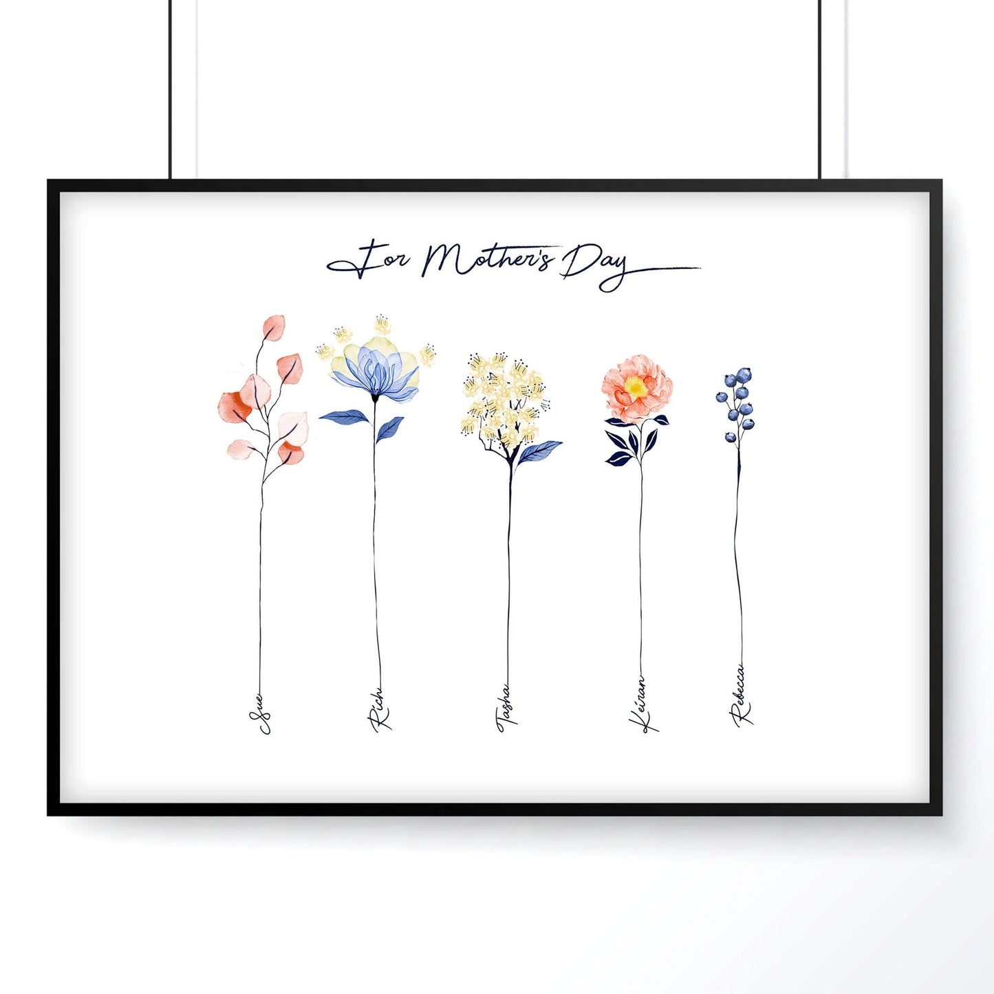 Family tree wall art print