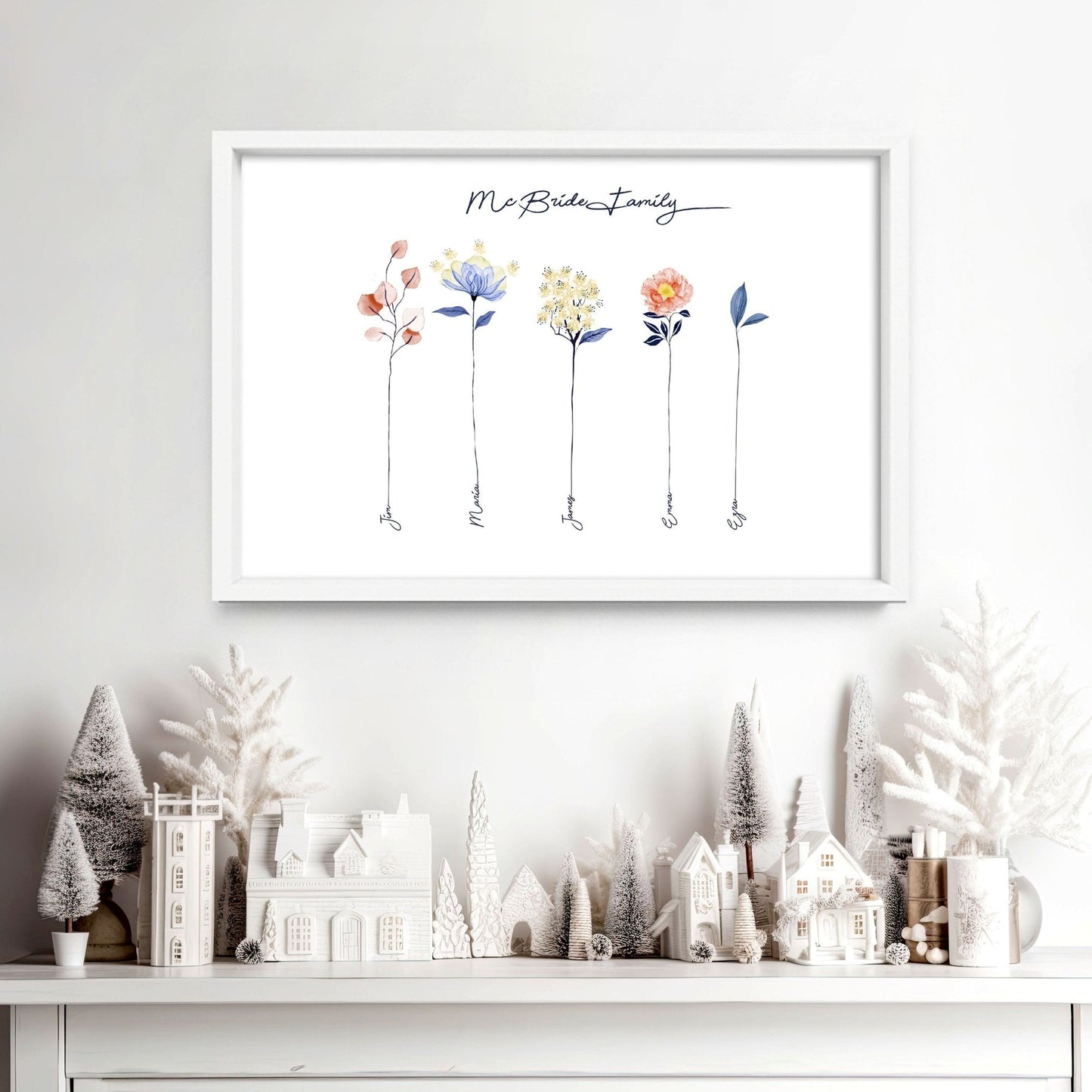 Family tree wall art print