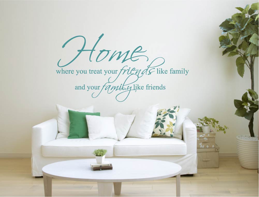 Home Family and Friends Wall Sticker Quote - Inspirational Living Room Wall Art