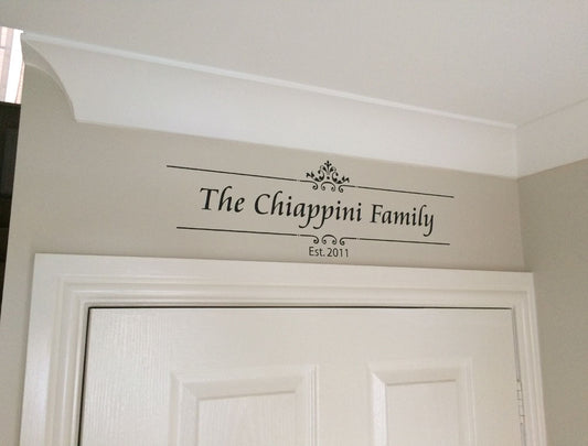 Family Established Wall Sticker | Personalised Family Name Vinyl Decal