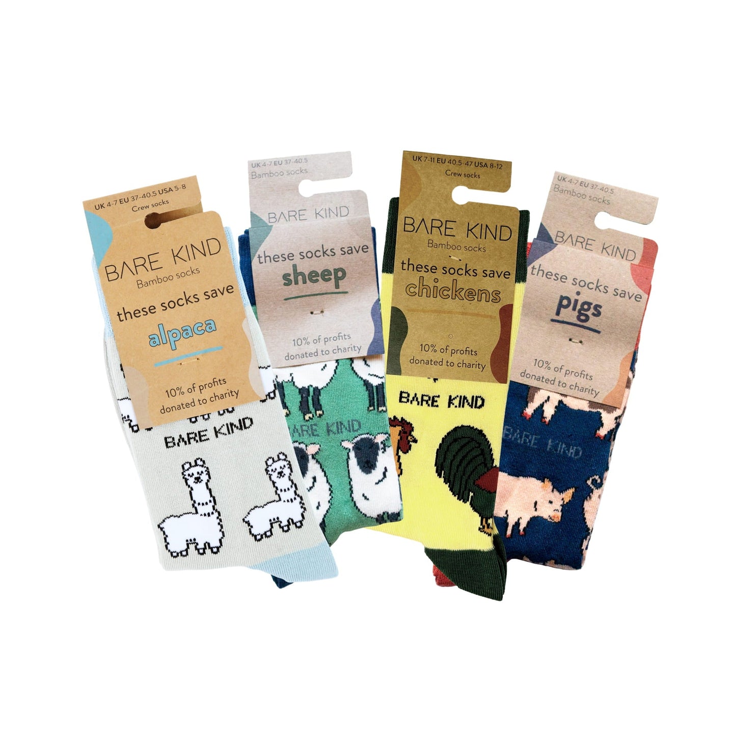 Farm 4 Pack Bamboo Sock Set