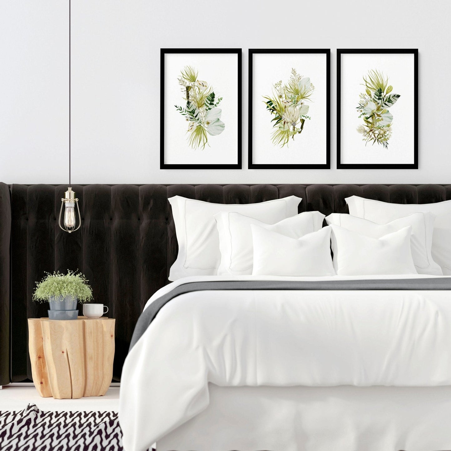Farmhouse decor bedroom | set of 3 wall art prints