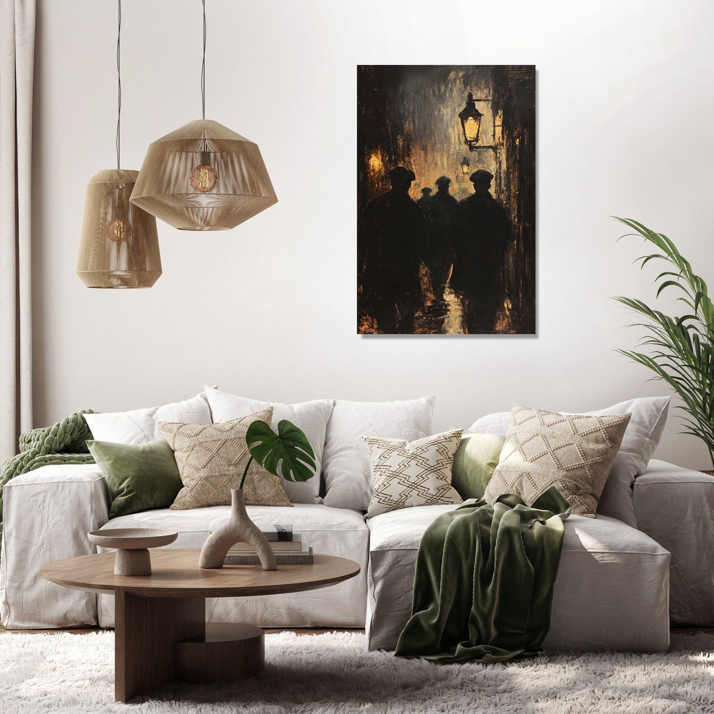 Silhouettes in Gaslight Canvas