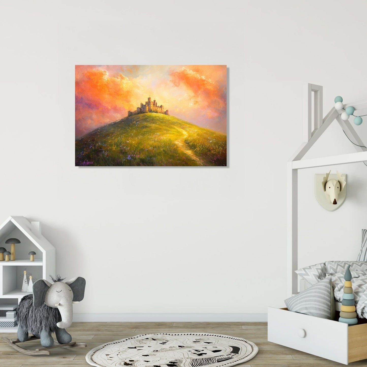 Enchanted Castle Sunset Canvas