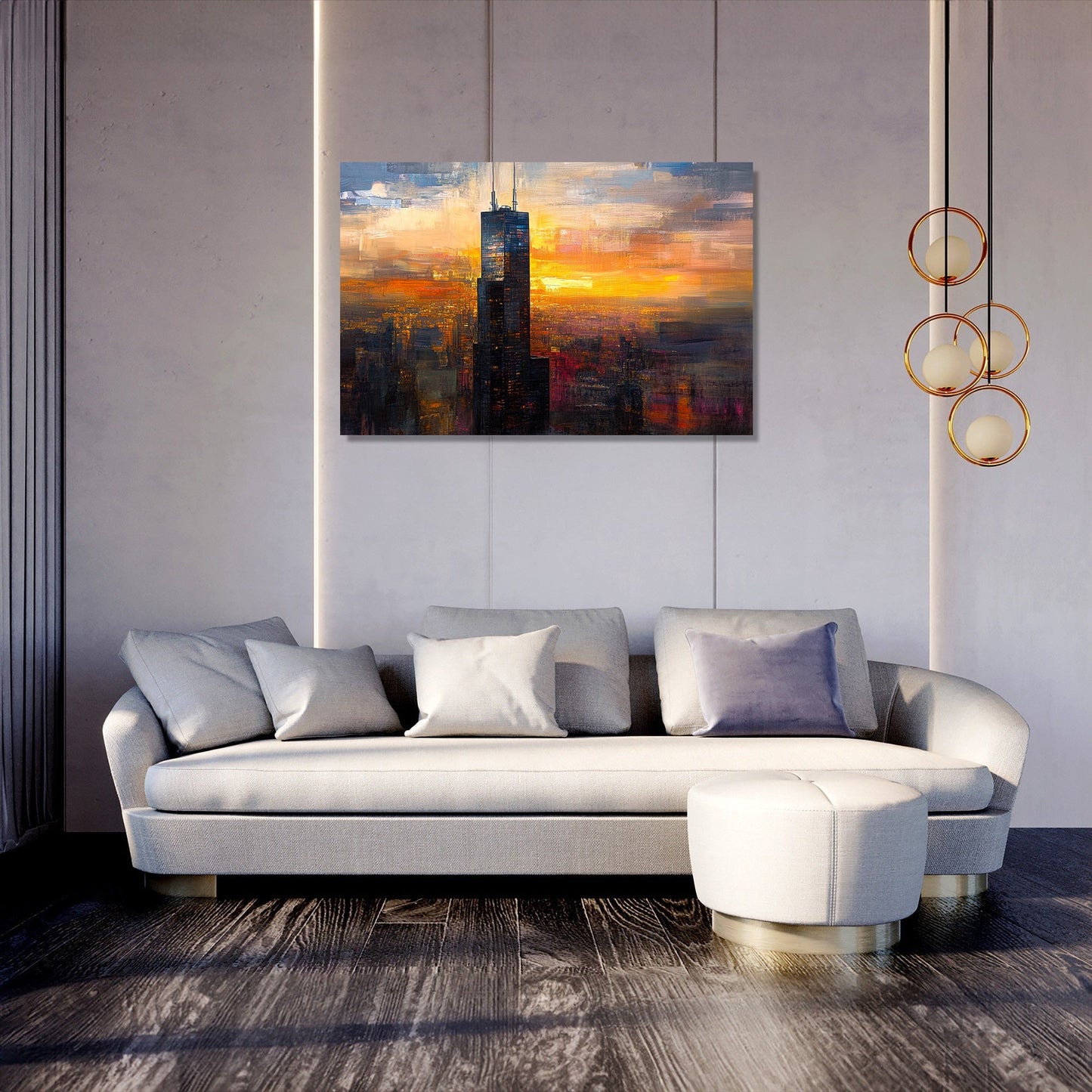Willis Tower Evening Canvas