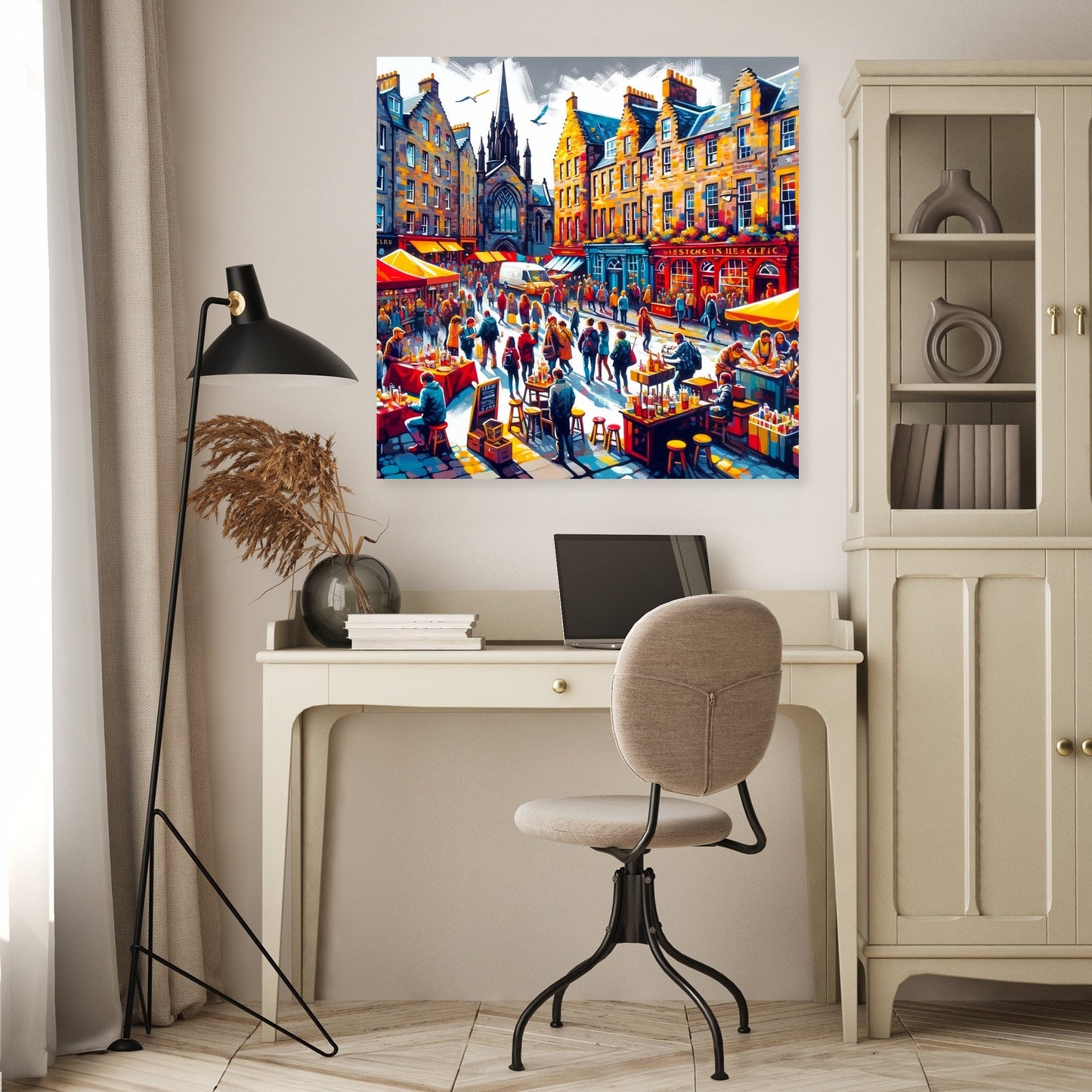 Edinburgh Grassmarket Vibrance Canvas