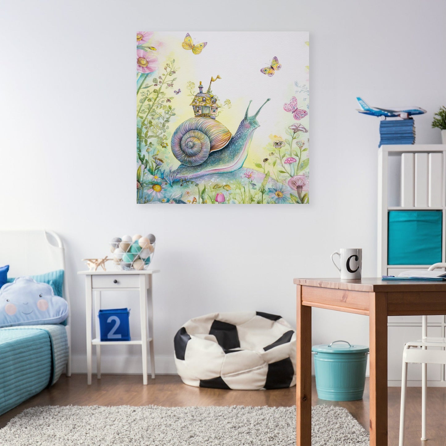 Snail's Cosy Cottage Canvas