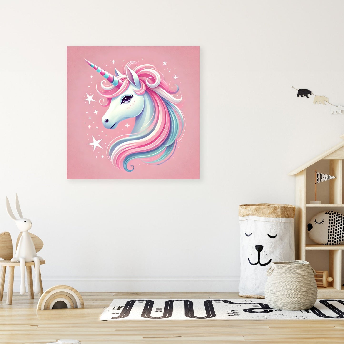 Magical Unicorn Portrait Canvas