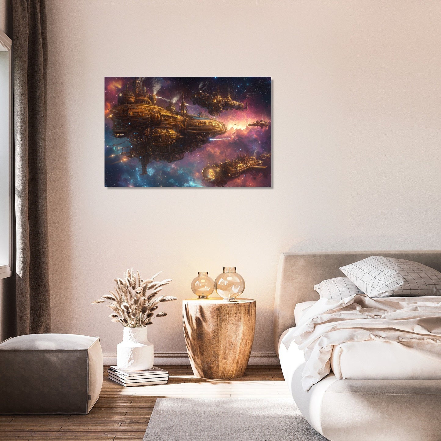 Steampunk Starship Canvas