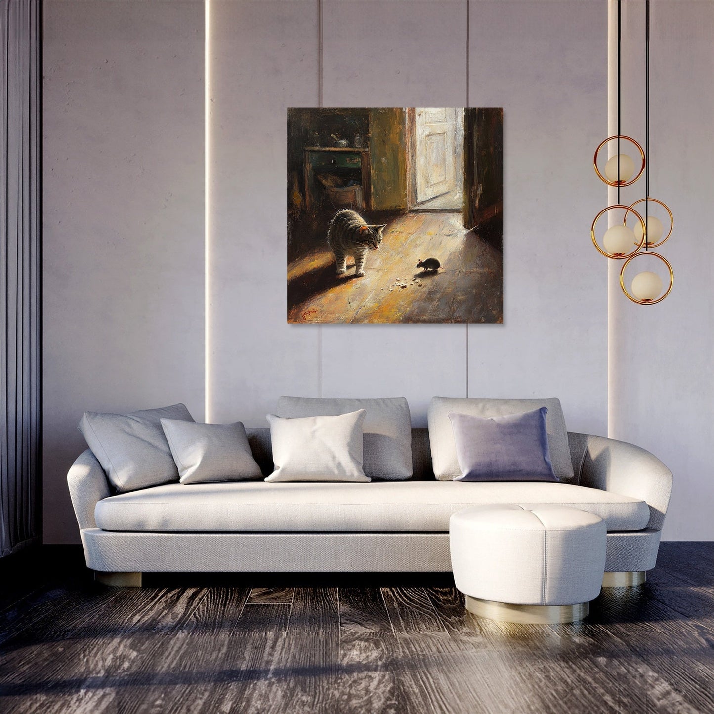 Cat's Hunt Canvas