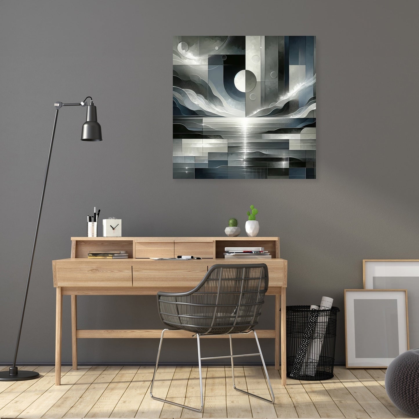 Moonlit Monochrome Canvas