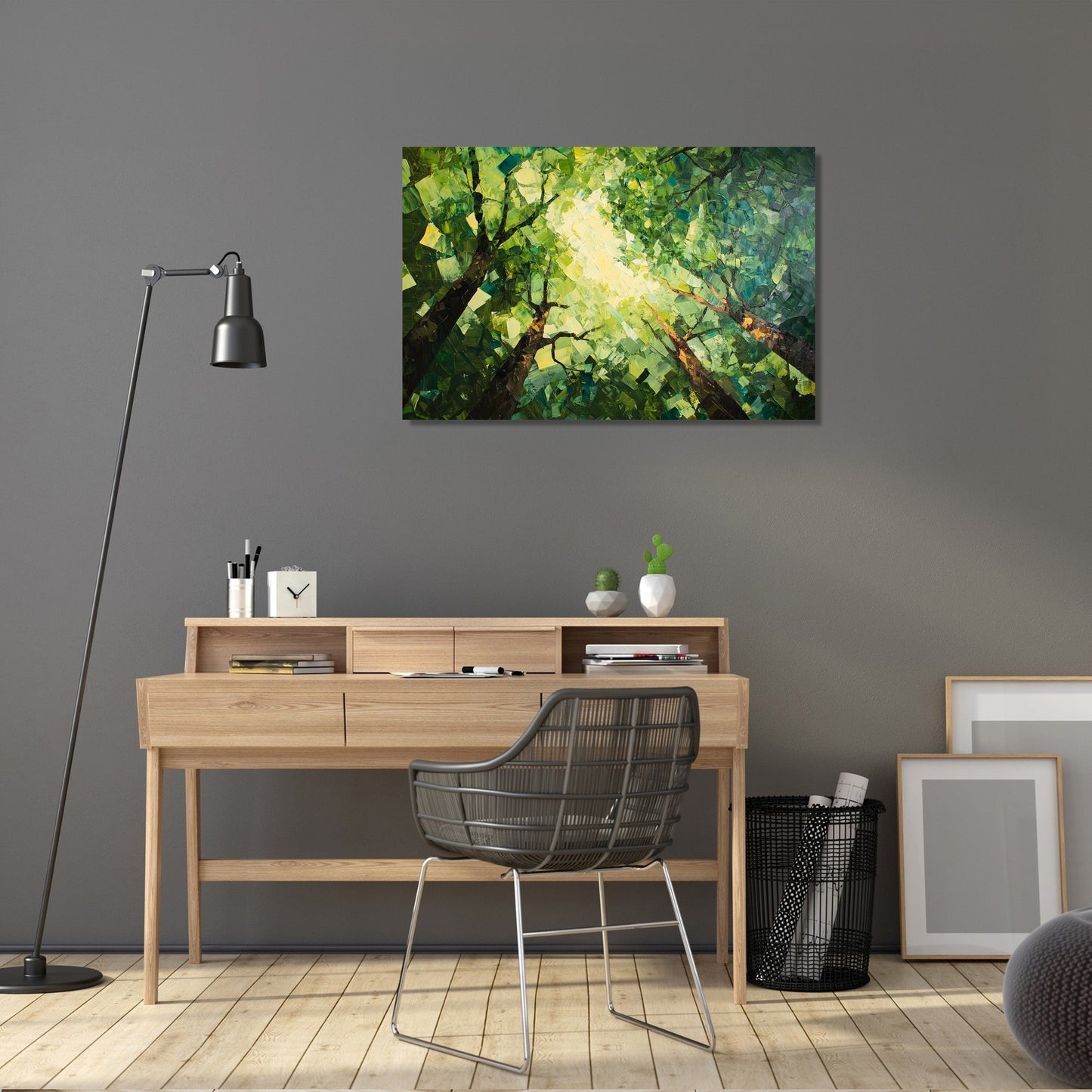 Polygonal Canopy Chaos Canvas