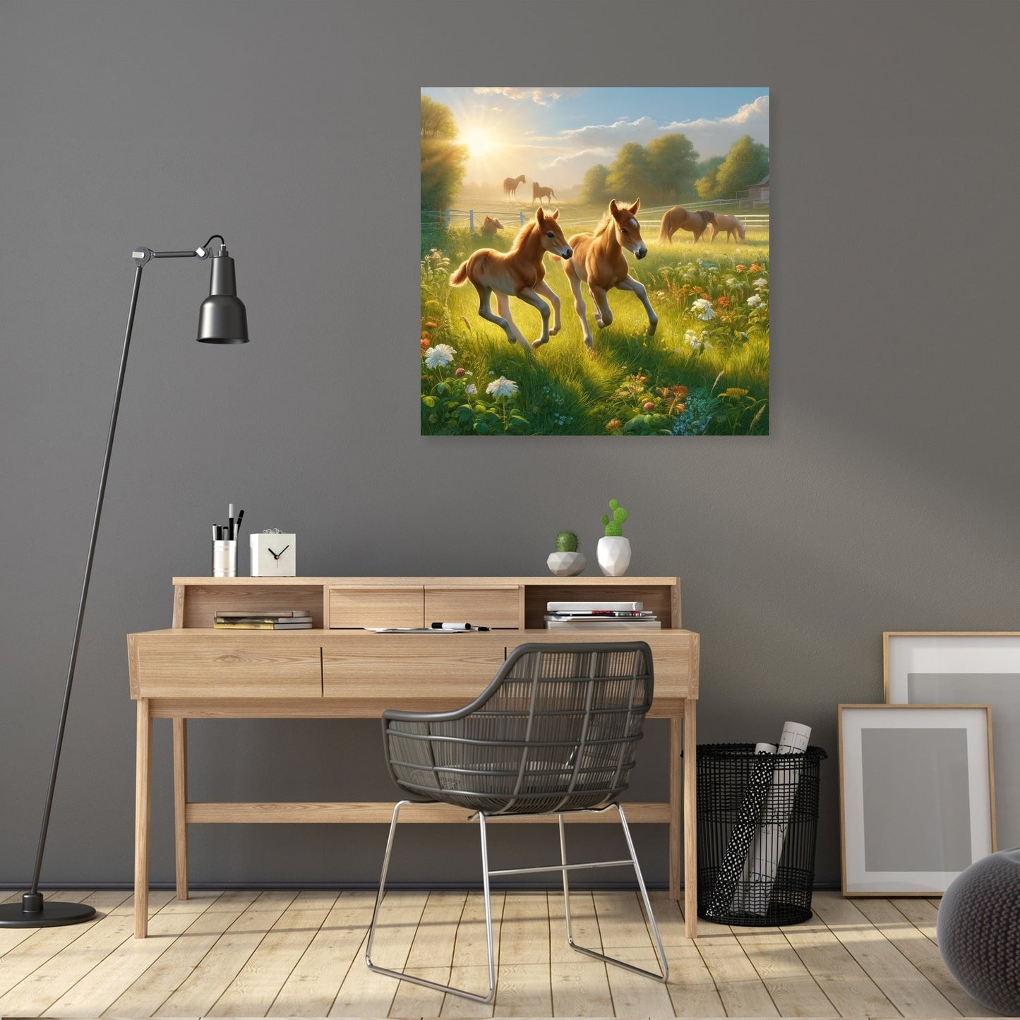 Frolicking Foals Canvas