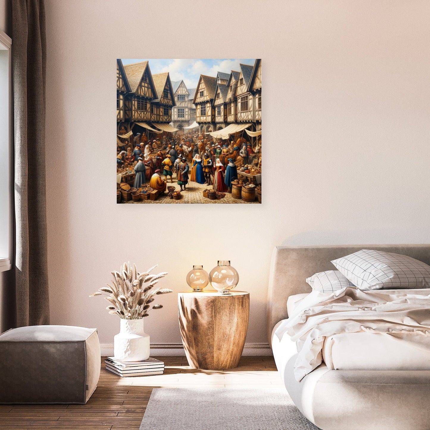 Medieval Market Day Canvas