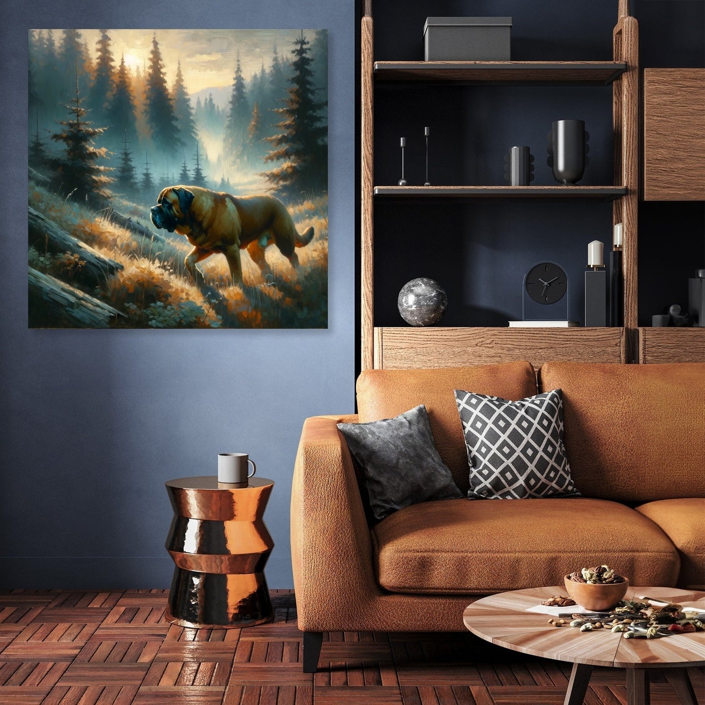 Misty Wilderness Explorer Bullmastiff Canvas