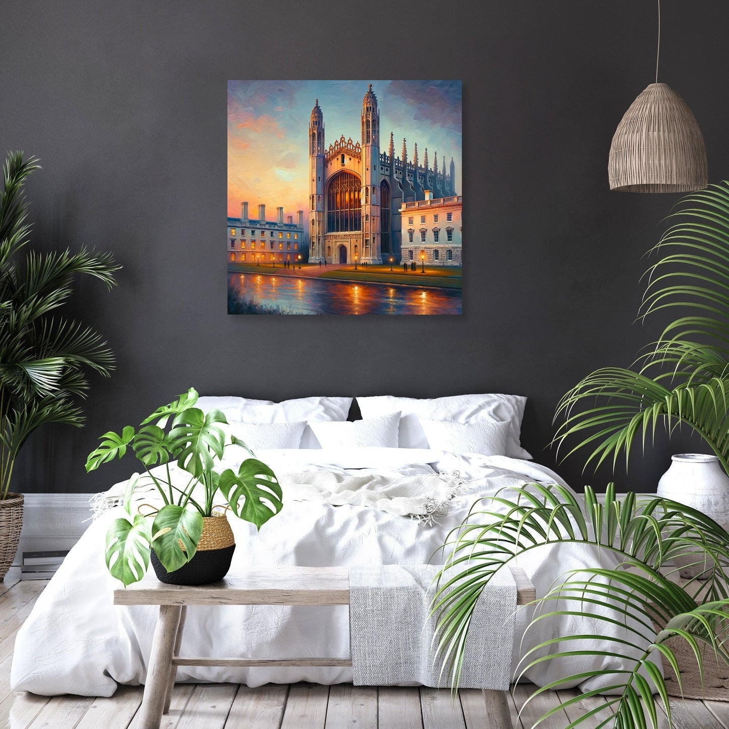 Cambridge King's College Chapel Dusk Impression Canvas