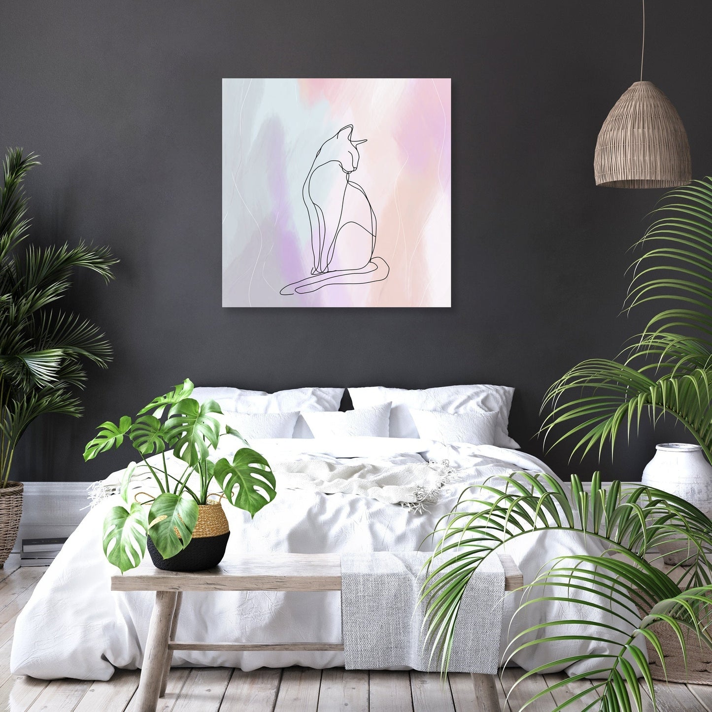 Serene Feline Canvas