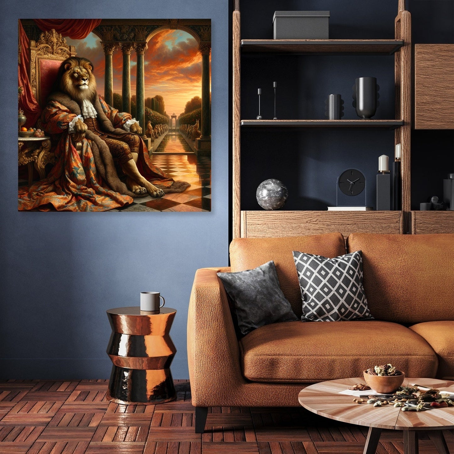 Regal Lion's Kingdom Sunset Canvas