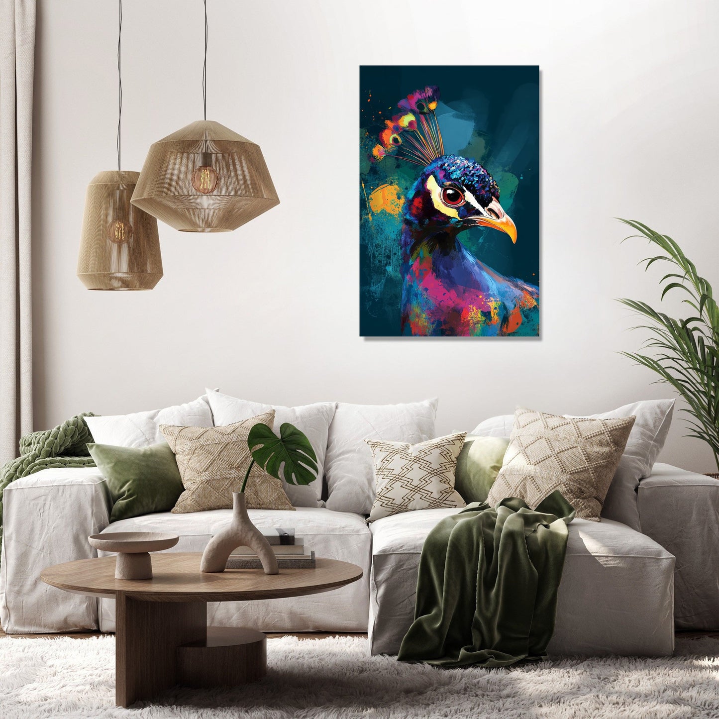 Peacock Radiance Canvas