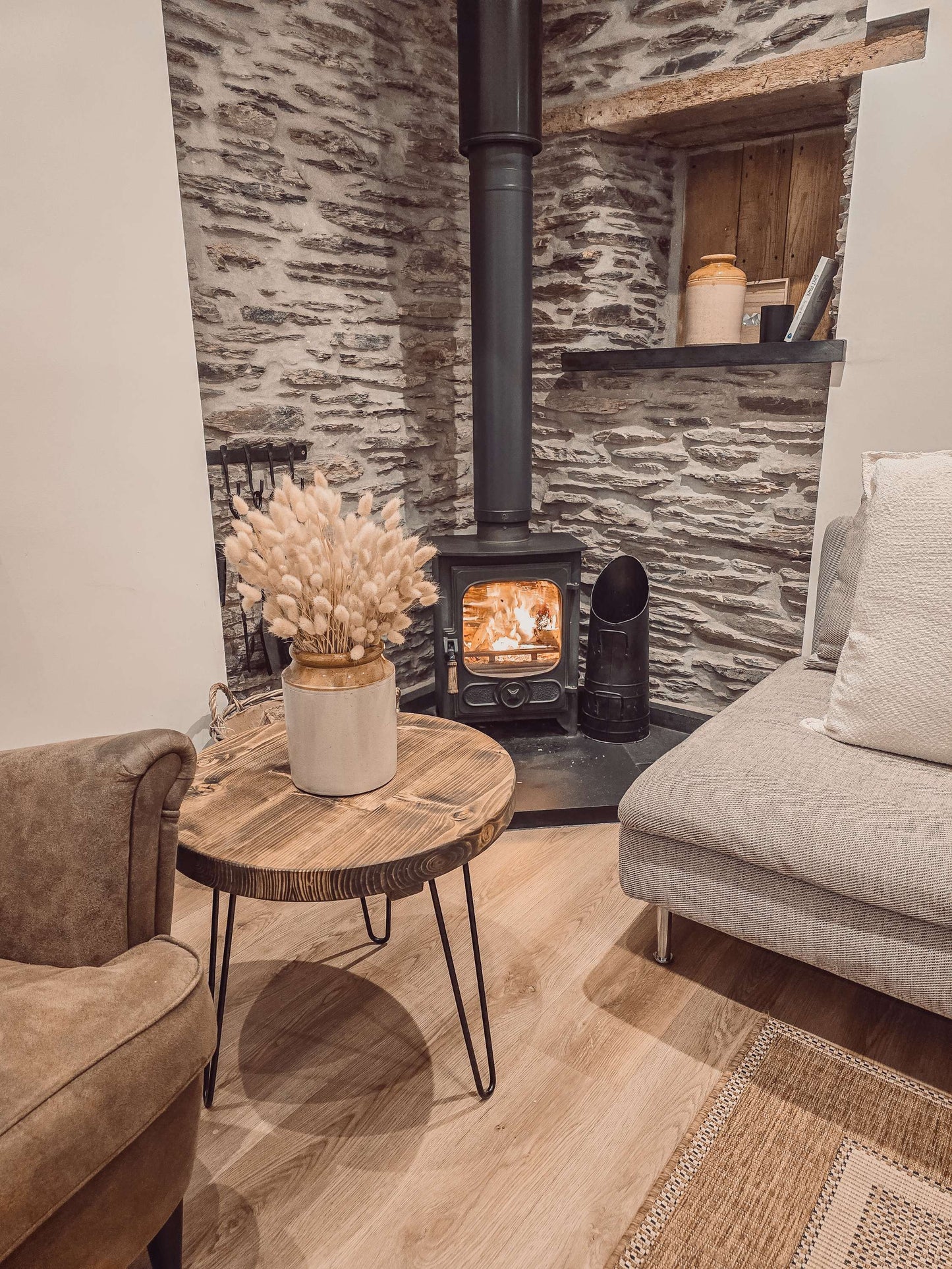 DALVA Walnut Round Coffee Table