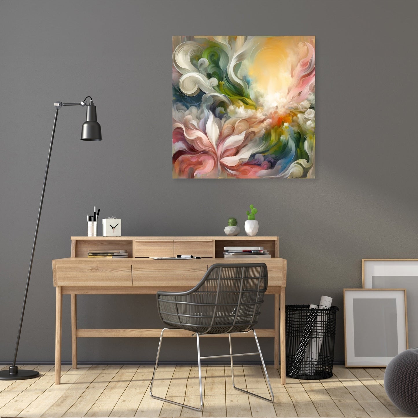 Spring Renewal Abstract Canvas