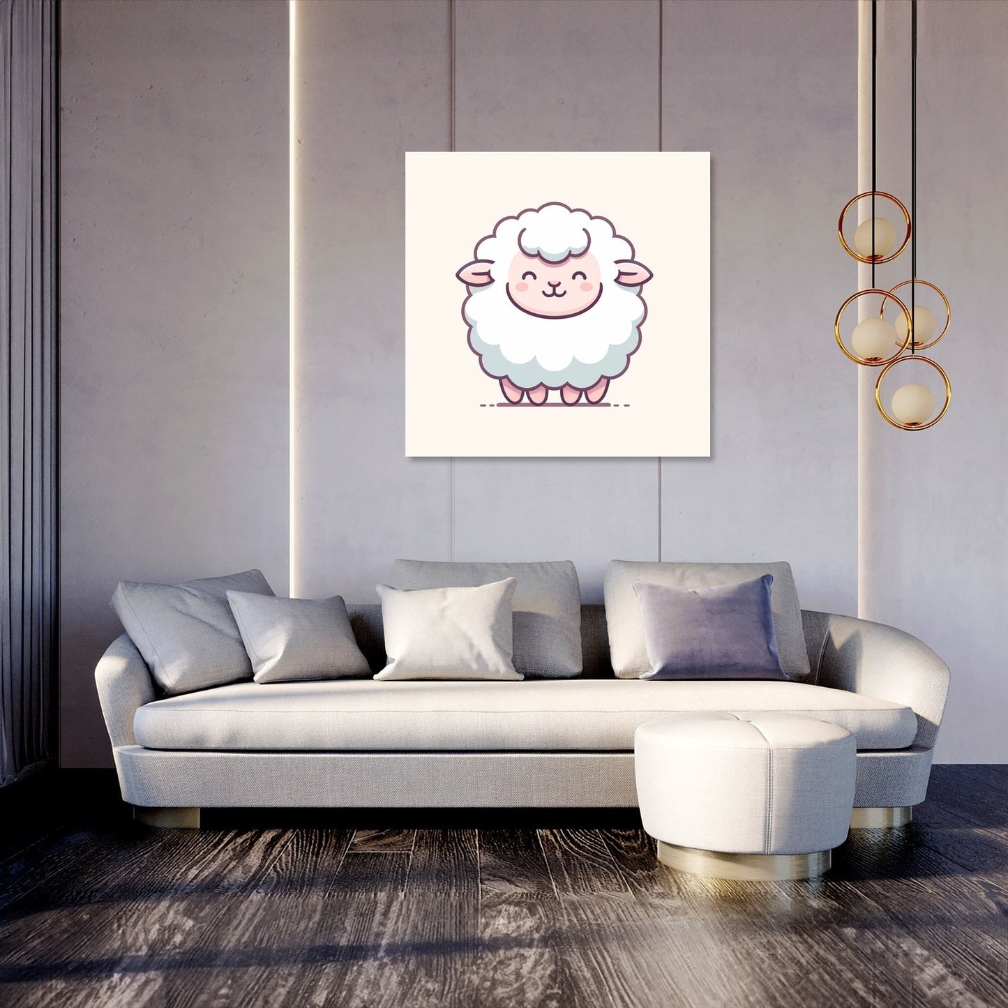 Gentle Fluff Sheep Canvas