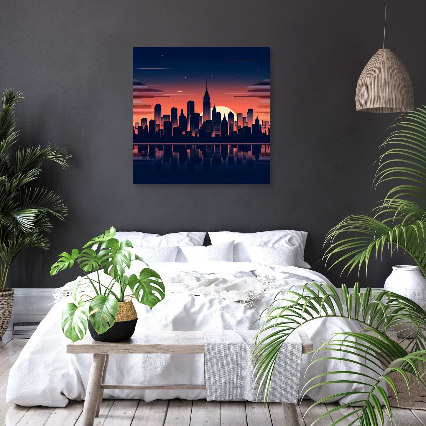 City Morning in Contrasting Canvas