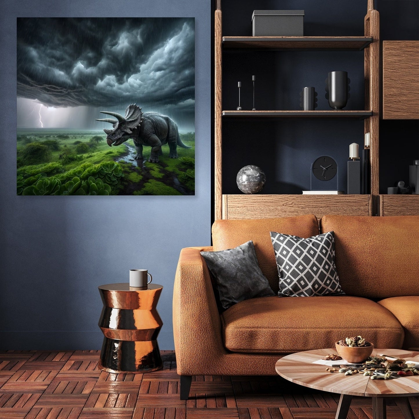 Stormwatch Triceratops Canvas