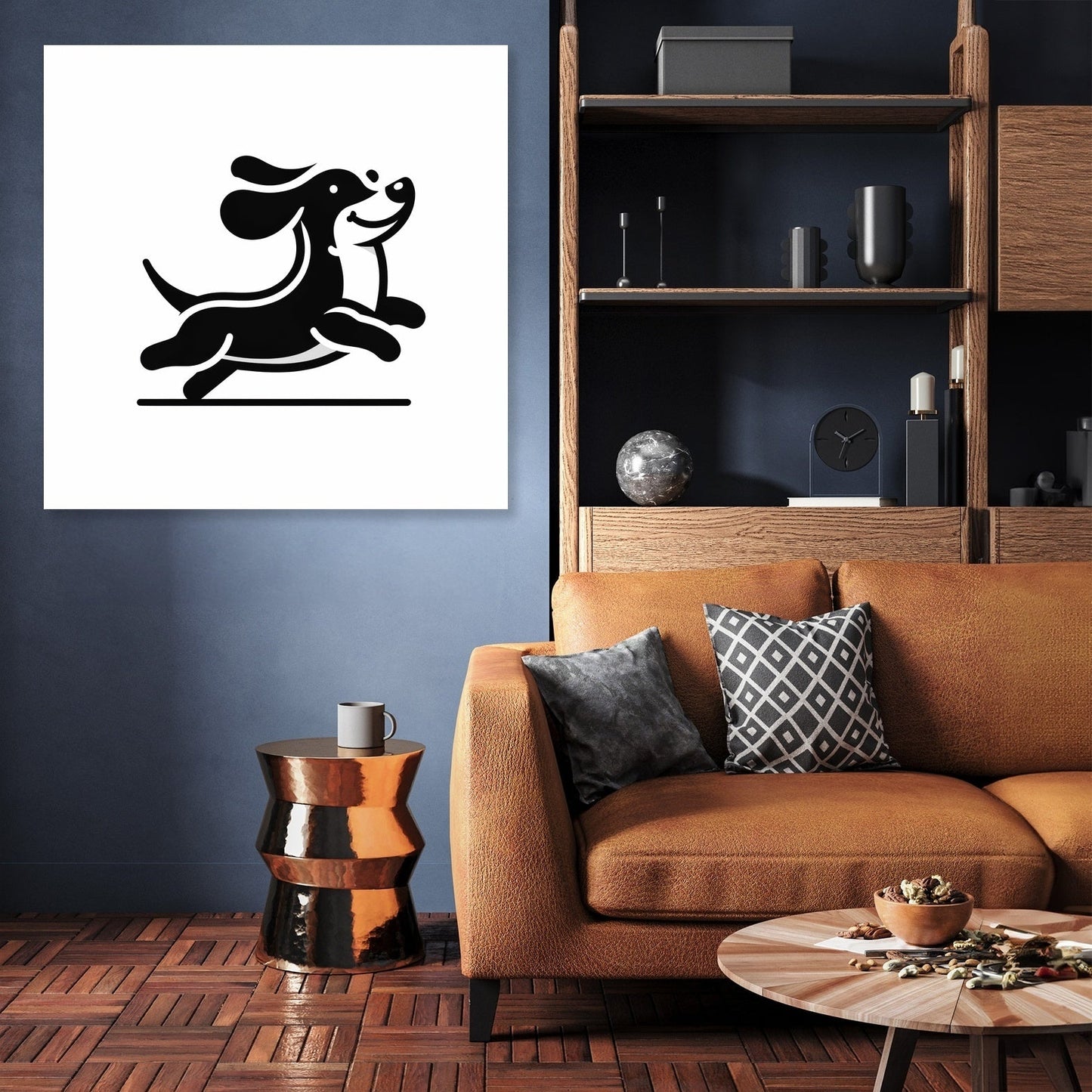 Joyful Sausage Dog Canvas