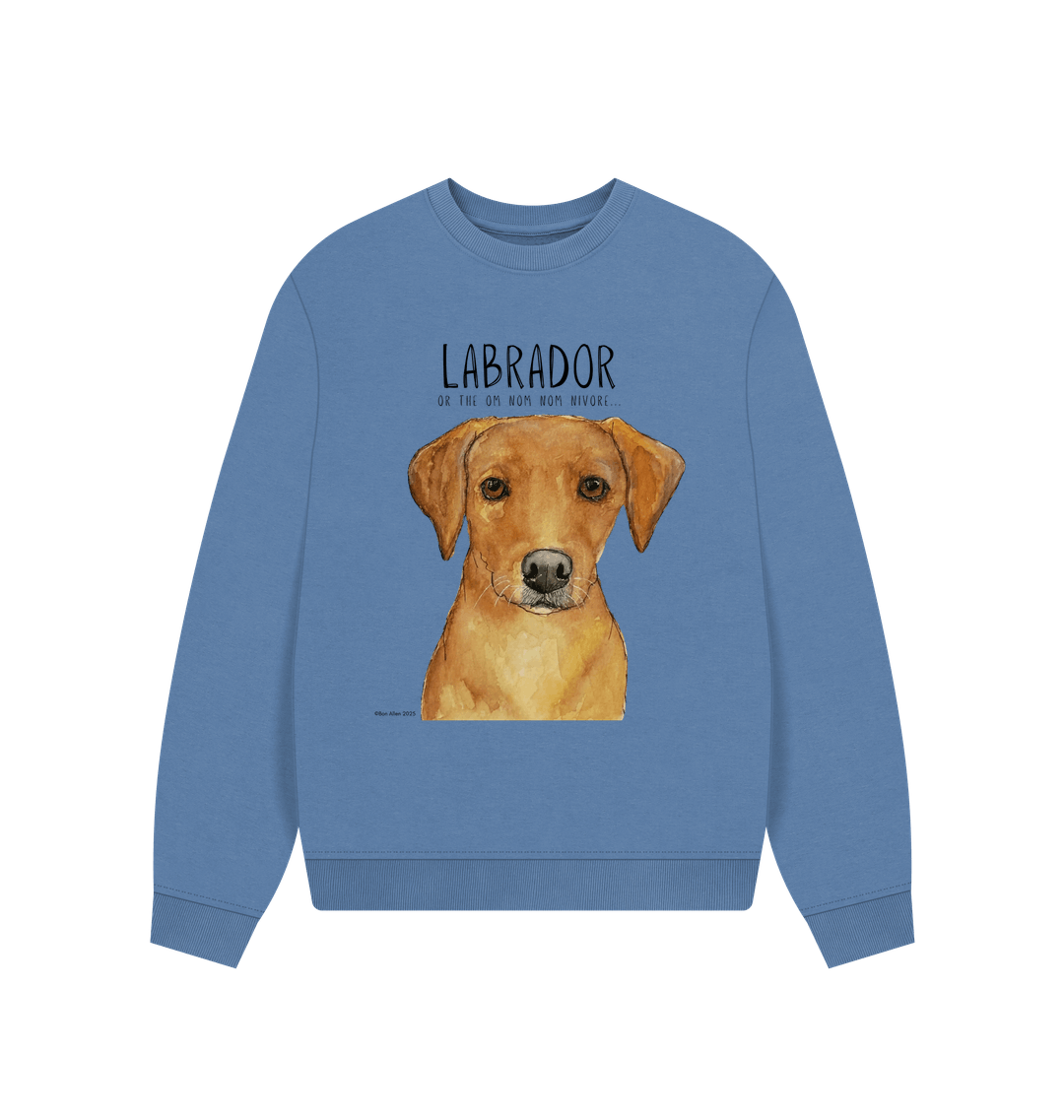 Will Sit for Snacks: The Fox Red Labrador Oversized Sweatshirt