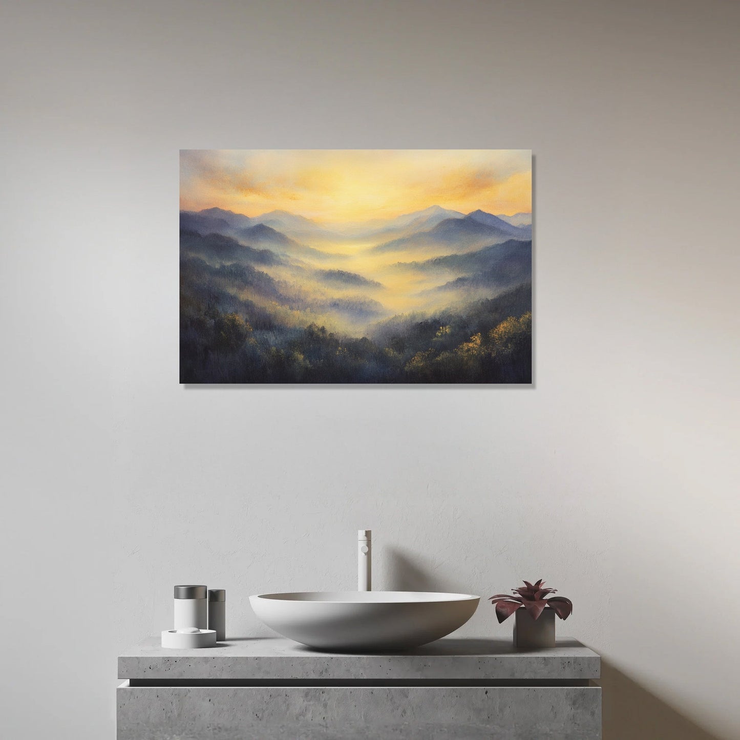 Dawn's Embrace Mountain Canvas