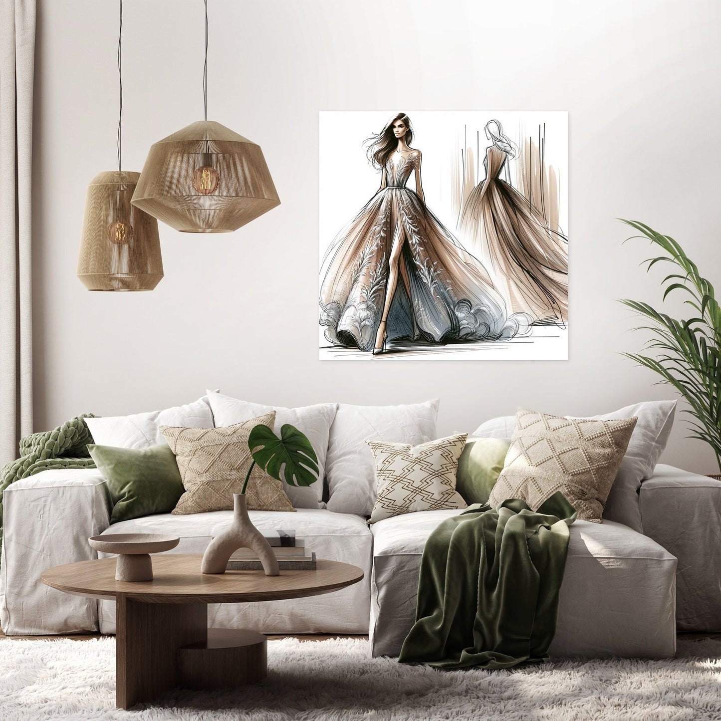 Elegant Runway Model Canvas