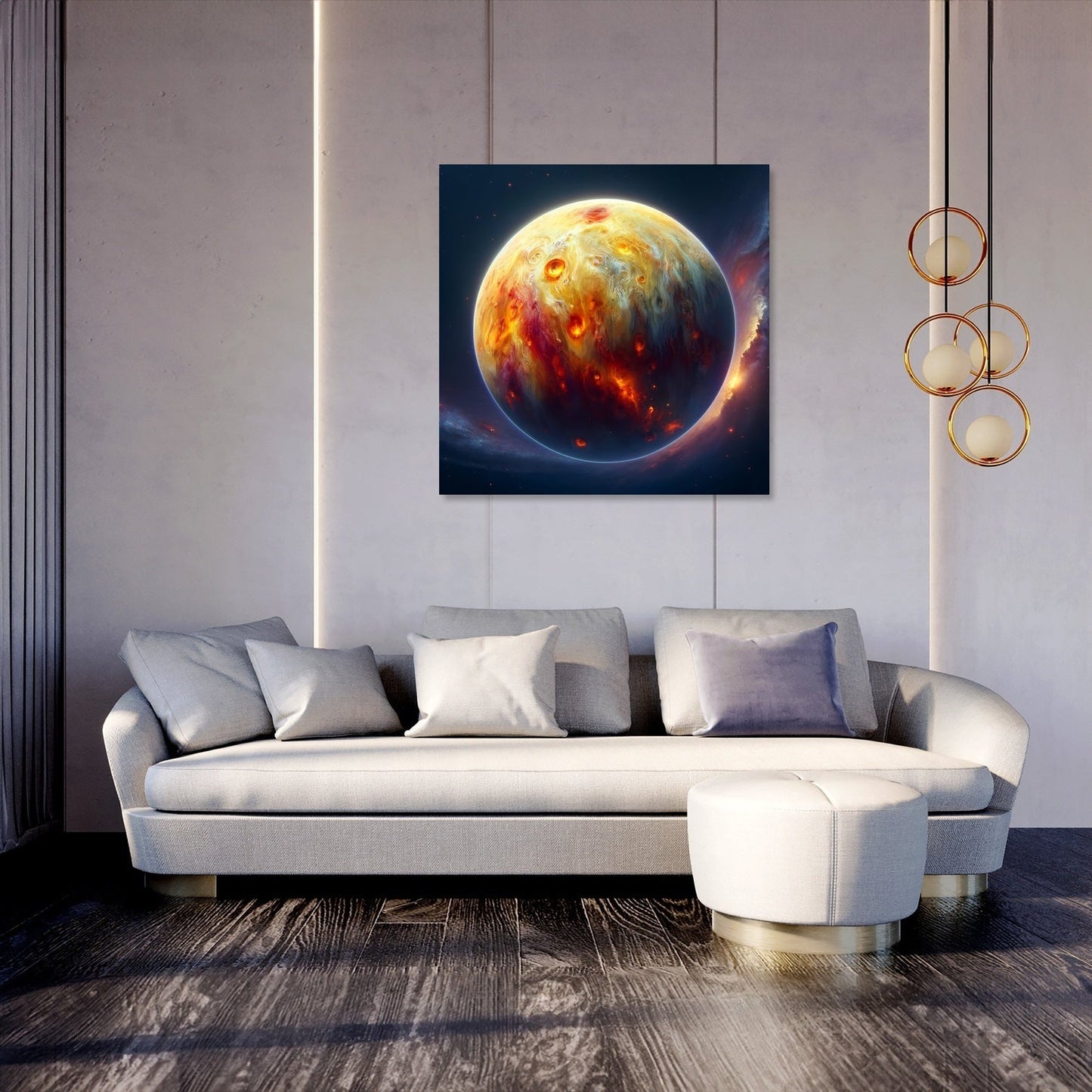 Io's Volcanic Splendor Canvas