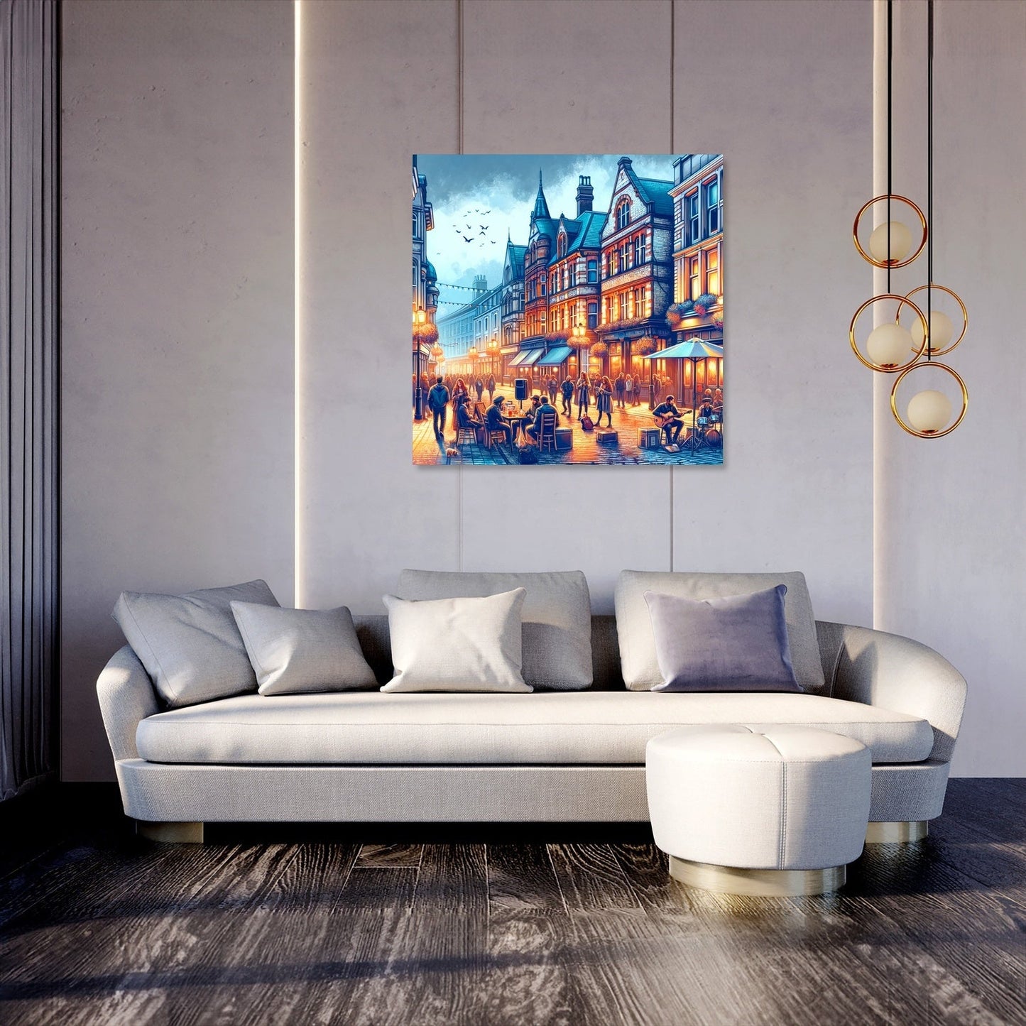 Cardiff Nightlife Canvas