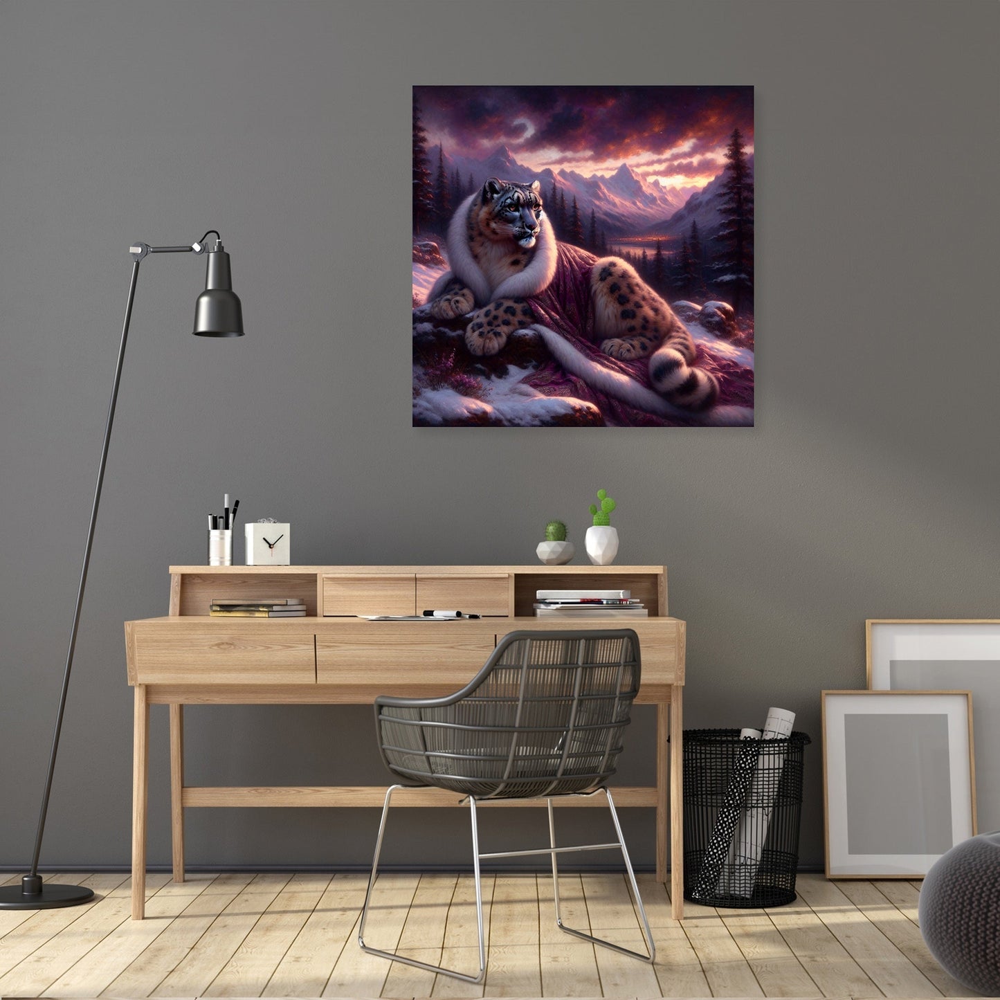 Dusk Majesty Snow Leopard Canvas