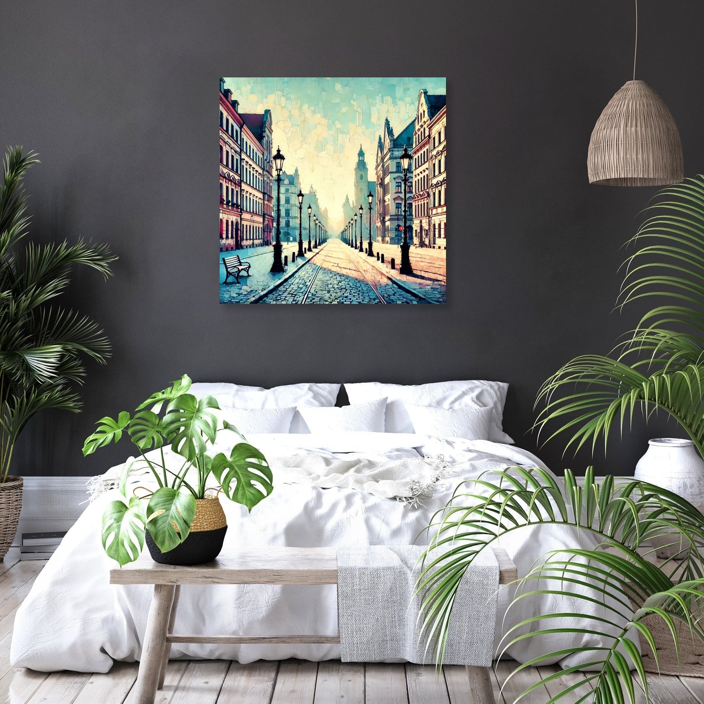 Serene Morning Old Town Canvas