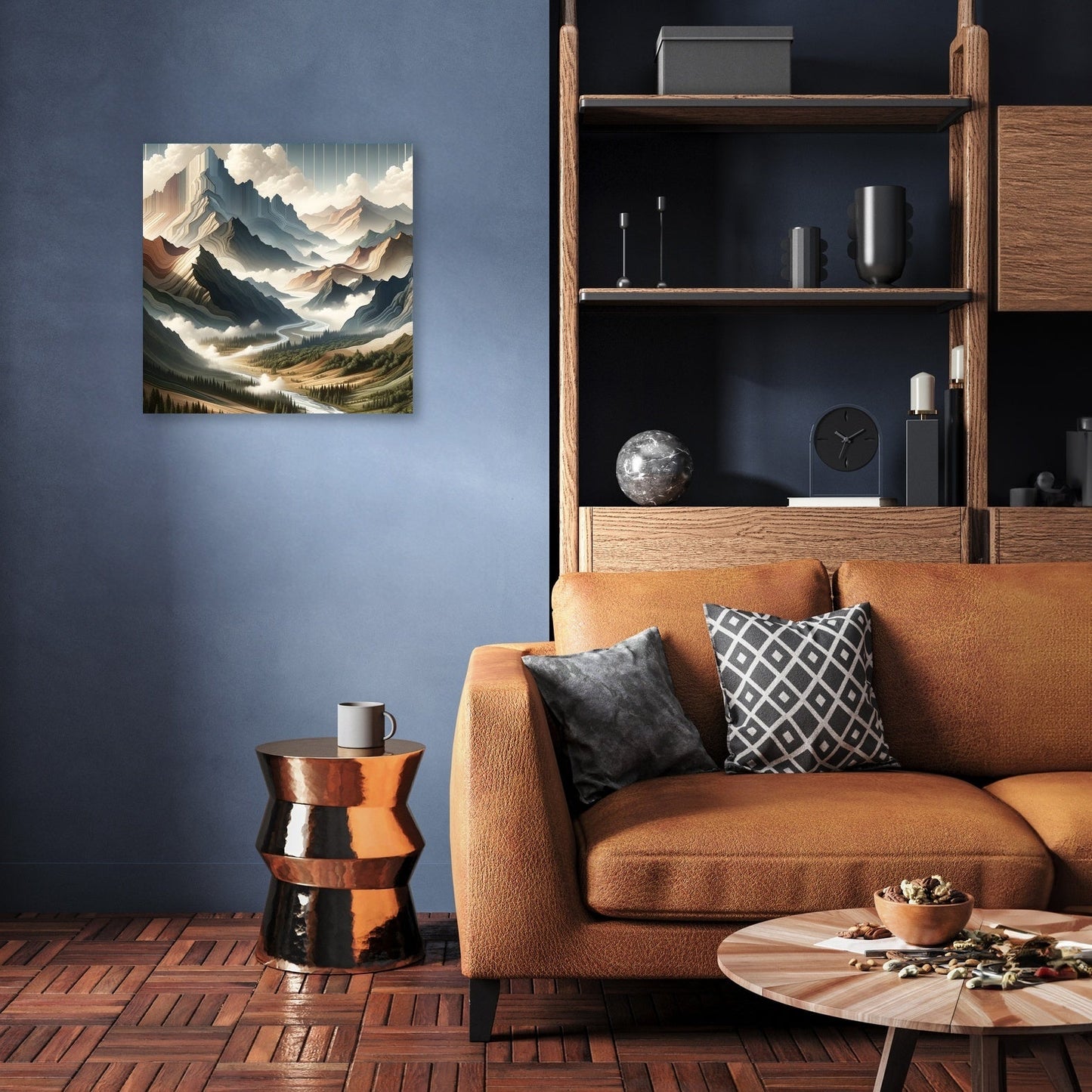 Contemporary Mountain Elegance Canvas