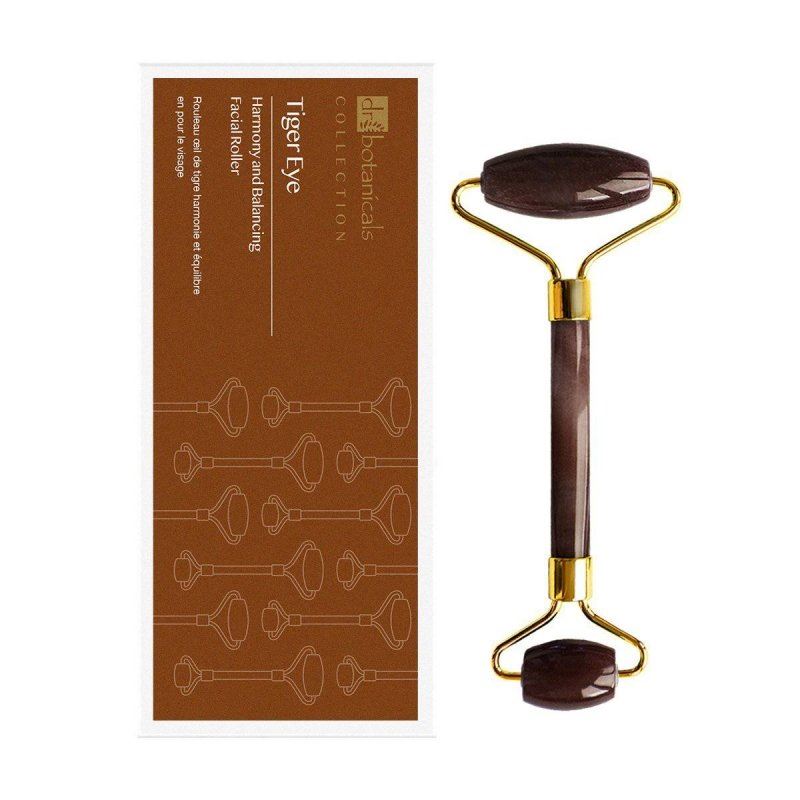 Tiger Eye Harmony and Balancing Facial Roller (Gold Metal Handle)