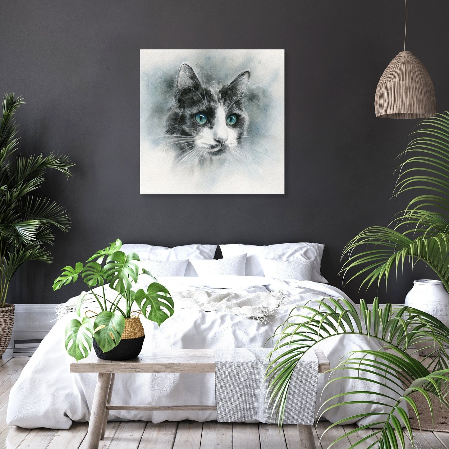 Vivid Eyes Cat Canvas