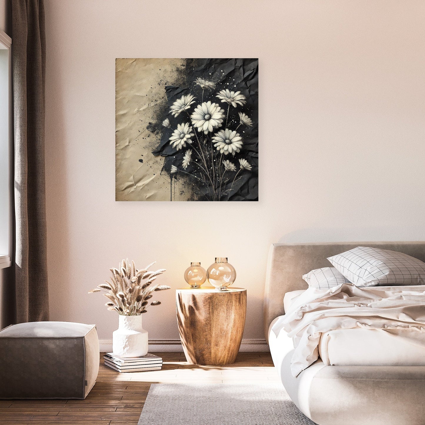 Inked Daisy Canvas