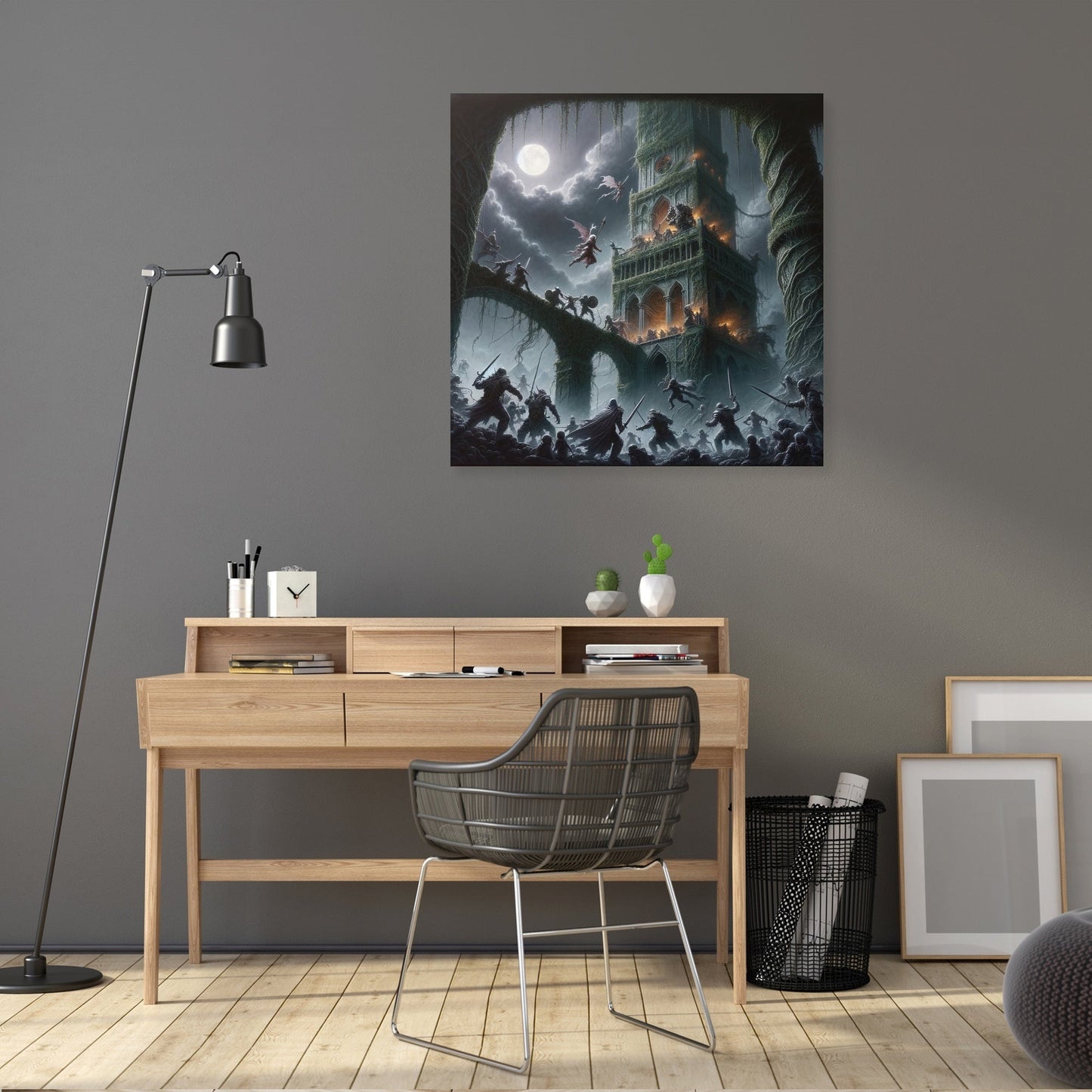 Rescue at the Moonlit Tower Canvas