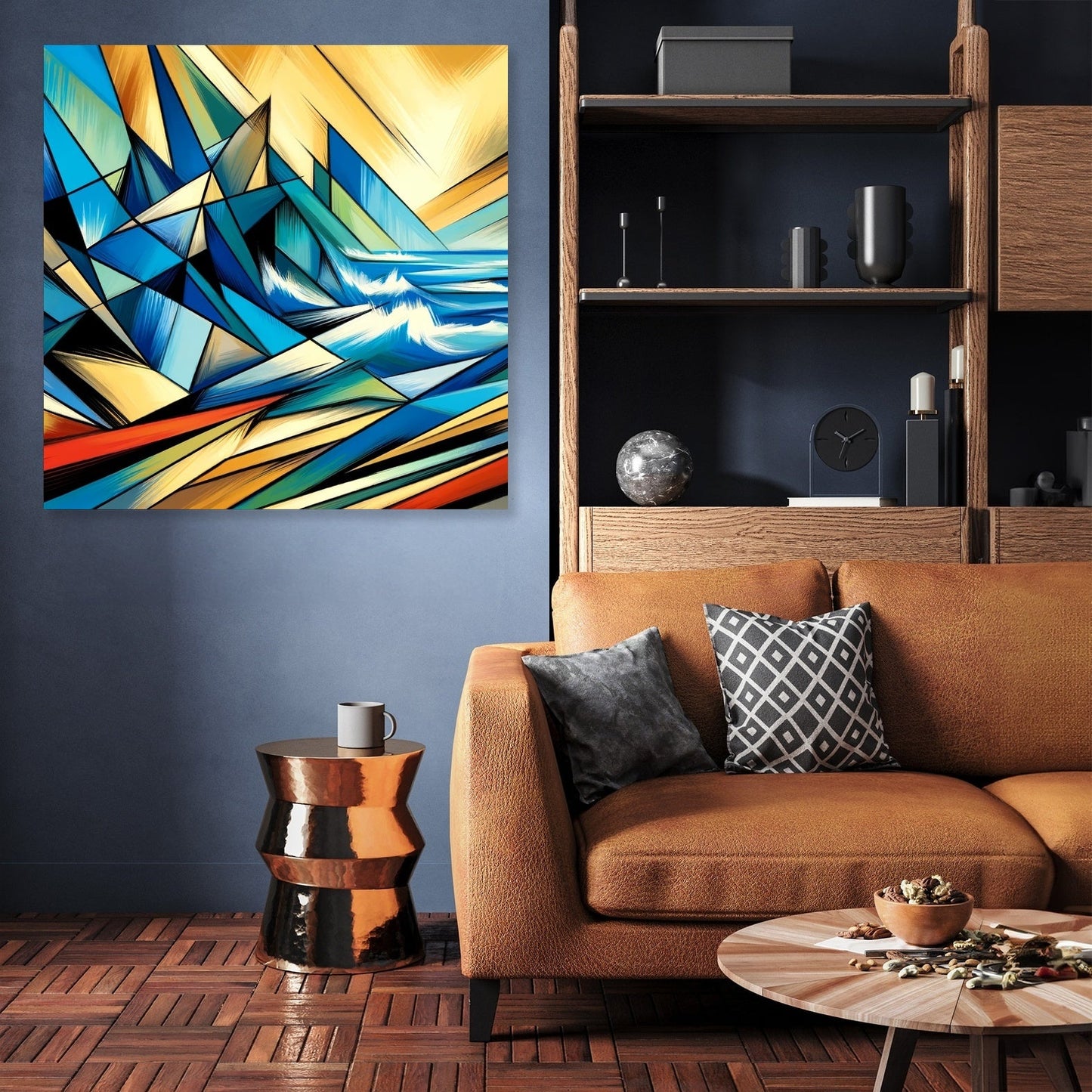 Cubist Waves Canvas