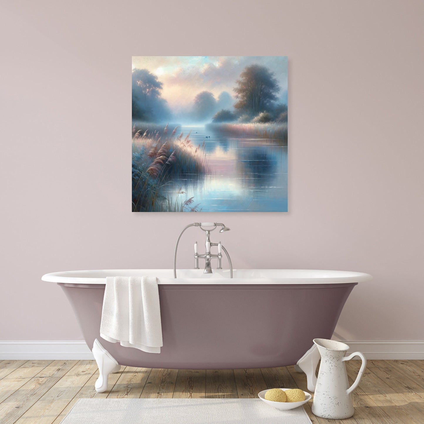 Dawn Riverbank Canvas